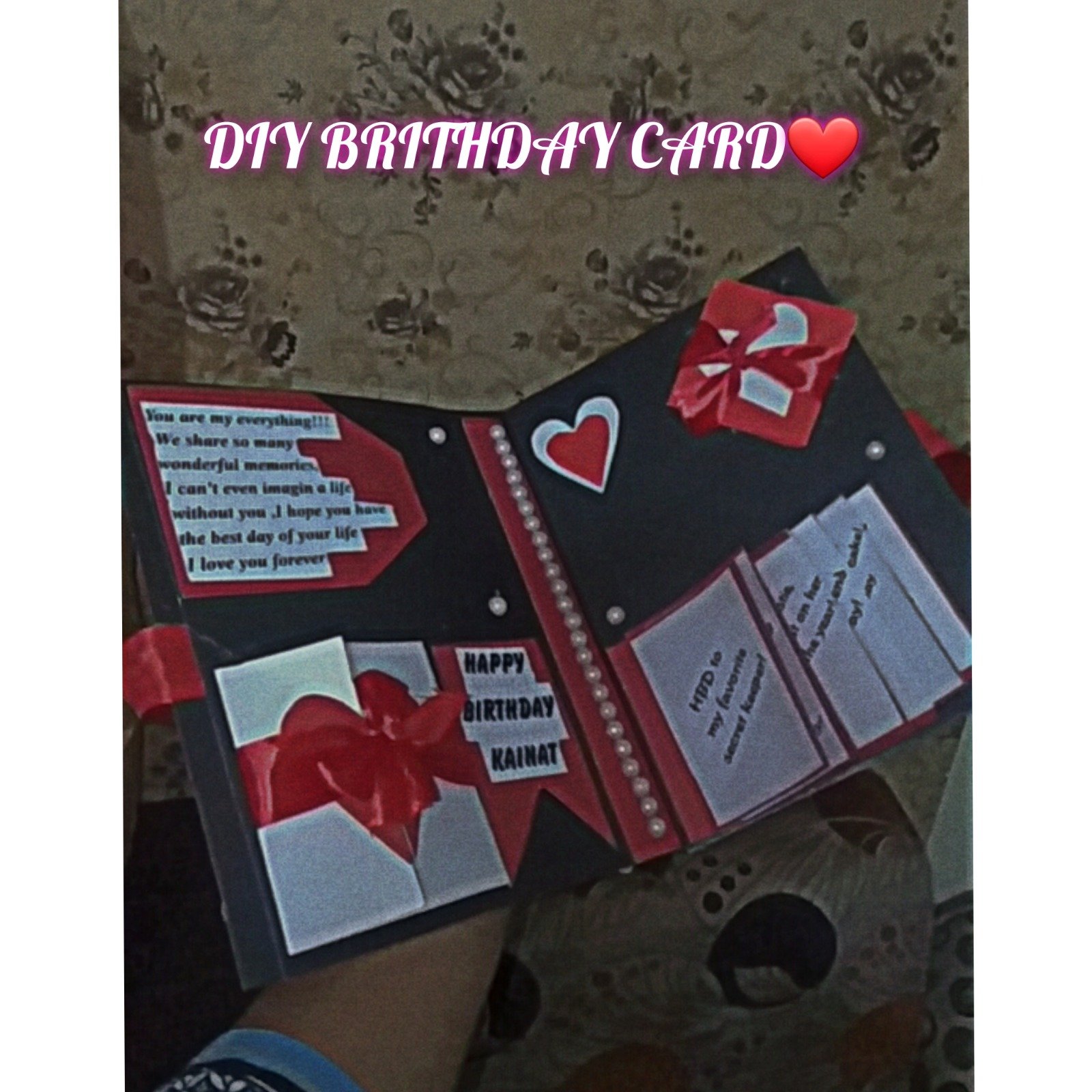 Handmade DIY Birthday Card Personalized Surprise Greeting Card with Messages & Pockets